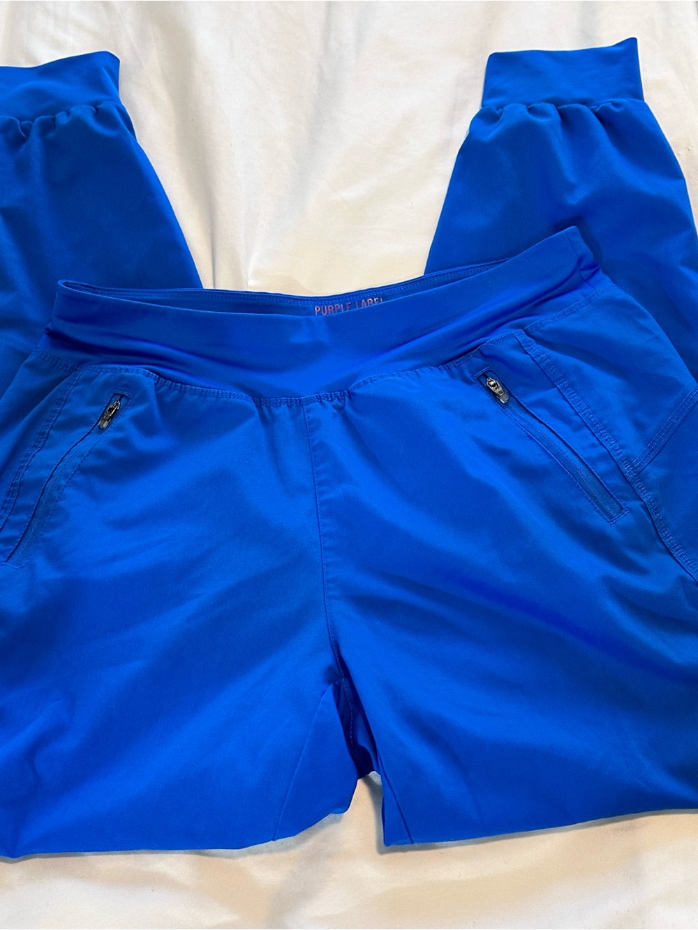 Purple Label Electric Blue Athletic Pants Sz Medium Jogger Style